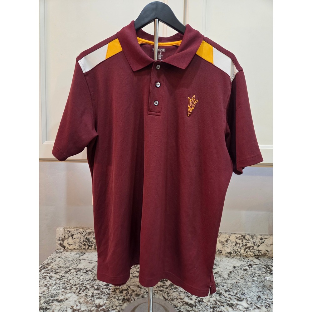 ProEdge Arizona State Sun Devils Polo‎ Shirt Mens Large Maroon ASU NCAA Golf